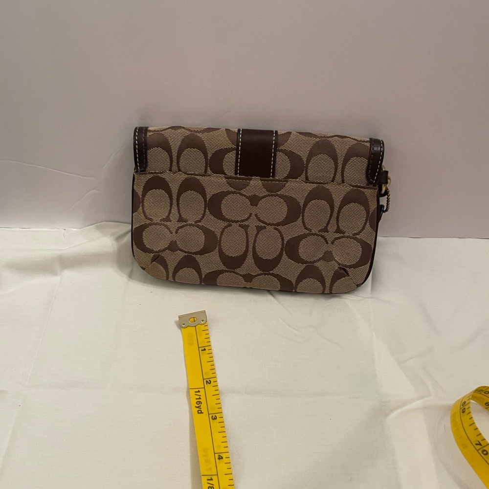 Coach Tan and Brown Wristlet - Picture 10 of 13